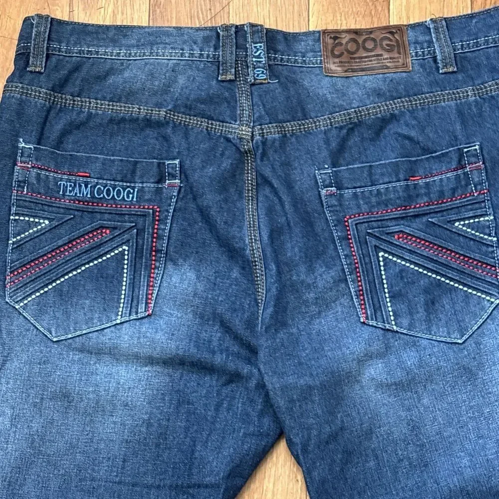 Coogi Australia Jeans Mens 40X34 Measures 40X33 Embroidered Baggy Skater Grunge‎